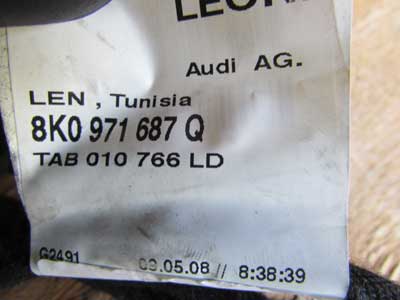 Audi OEM A4 B8 Door Wiring Harness, Rear Left 8K0971687Q 2009 2010 2011 S45